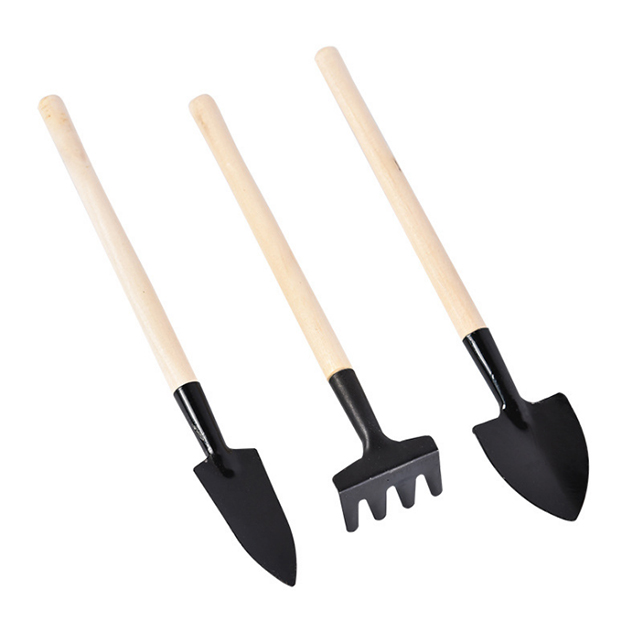 Three-piece Suit Eco Friendly Wooden Handles Succulent Mini Gardening Tools For Transplant Vegetable Seedlings